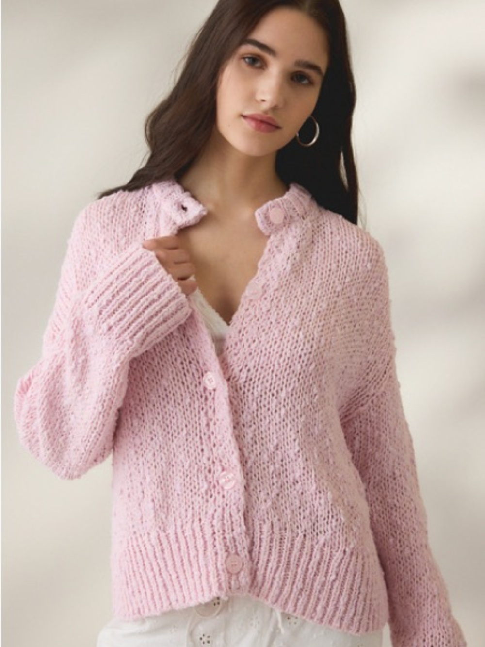 Urban Outfitters BDG Bridget Cotton Slub Knit Oversized Cardigan Large NWT